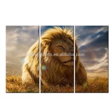 Лев на солнце Современная печать / картина Холст / живопись льва Печать на холсте